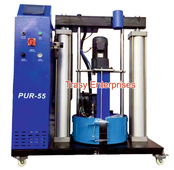 Main technical parameters:HMPSA Barrel Specifications: ???571mmMelting glue speed: 120kg/h ( EVA.3000 ???)HMPSA Machine Gear Pump: 1 TaiwanGlue pump Motor: 1.5KWNumber of tubes that can be connected: 1 RoadThe pump adopts gear reducer motor frequency conversion speed regulation.Heating disk Power: 20KWPID Temperature Control module: 1 only Yu ElectricPLC Controller: 1 Taiwan HuiChuanHMI Touch screen: 1 Taiwan wei-Lun TongButton Switch: A number of SchneiderSpray Use air pressure: 0.1~0.8MpaMax. temperature: 230 ??? Installed machine work rate: approx. 24kwElectric Source: ~415V3P+N ±10%, 50HzSize: 1680*1050*2750