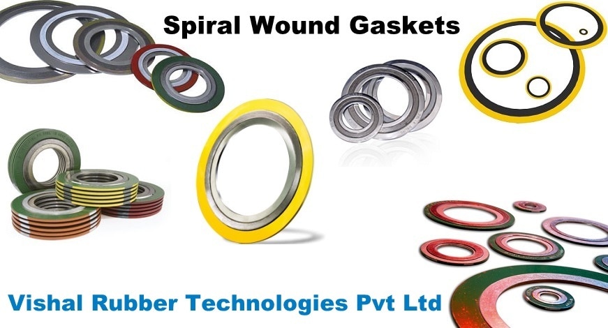 Spiral Wound Gaskets:Spiral-wound gaskets comprise a mix of metallic and filler material. Generally, the gasket has a metal (normally carbon rich or stainless steel) wound outwards in a circular spiral (other shapes are possible) with the filler material (generally a flexible graphite) wound in the same manner but starting from the opposing side. This results in alternating layers of filler and metal. The filler material in these gaskets acts as the sealing element, with the metal providing structural support.These gaskets have proven to be reliable in most applications, and allow lower clamping forces than solid gaskets, albeit with a higher cost.Spiral wound gaskets have proven to be the most reliable sealing element for use in difficult, critical and arduous duties. Spiral wound gaskets are used in Refinery, Petrochemical, Chemical, Steam lines and Process Industries, where they have many advantages over older types of gaskets.These gaskets are manufactured to International specifications such as BS, API, ASME, DIN. 