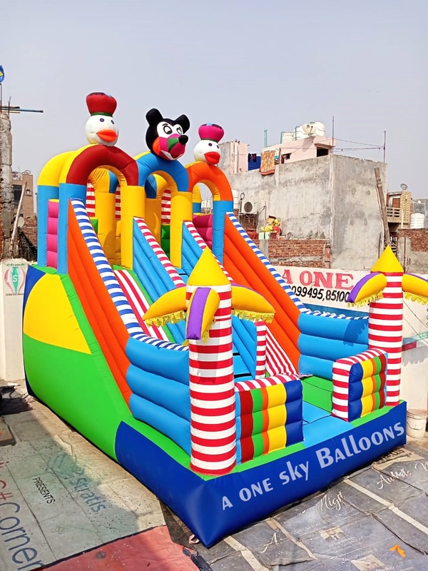 mickey mouse bouncy castleSupported by a team of skilled and experienced professionals, we manufacture and supply a wide array of Air Balloons Bouncy in Delhi, Delhi, India. Modern machinery and high grade materials are employed in the manufacturing ( A One Sky Balloon) process of this Air Balloons Bouncy which ensure its preciseness and durable nature.