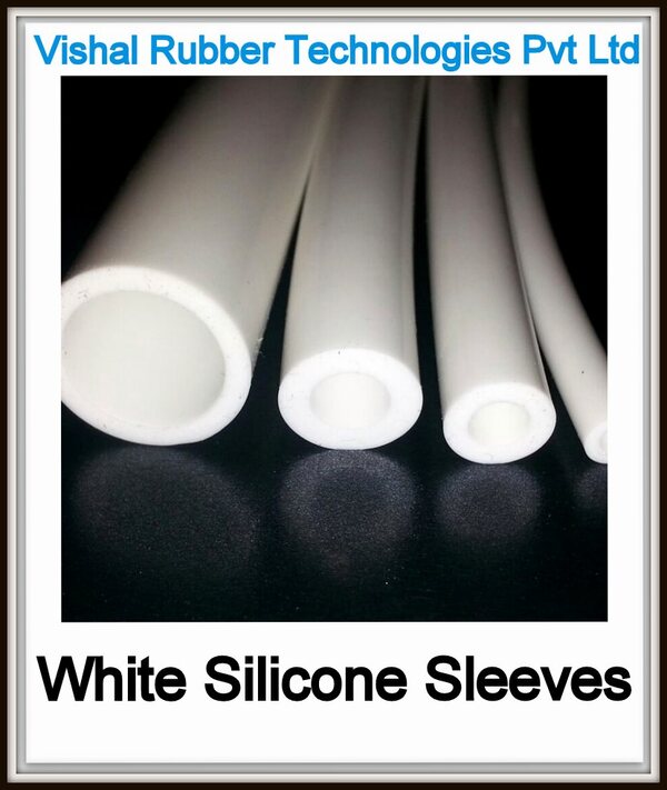 We manufacture White Silicon Rubber Sleeves or Tubes basically to suite its asthetic look in wide industrial applications like home appliances, Chemical Industry, Pharma Sector, Food Industry, Cables, Machine Manufacturers, Medical Machine applications, X-ray machines components, Solar Industry, Water Treatments, etc.We manufacture Silicon Extruded Tubes and Sleeves as per customer specifications and applications. 