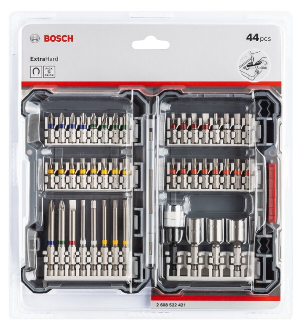 Bosch Pick & Click 44 pcs Mixed Bit Set – Extra Hard