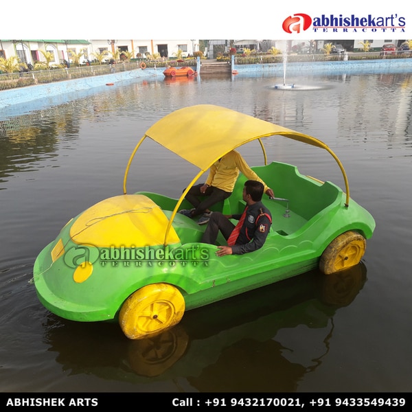 We are one of the leading manufacturer and supplier of Fiberglass paddle boats. These fiber paddle boats are made of high grade FRP with weather coated color for long lasting. Capacity of this boat is 4 seater. We also do customized fiber paddle boats.If you have any query please contact us.