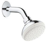 Tempesta 100Head shower 1 sprayRainball joint ± 15° rotatableshower arm with connection thread 1/2