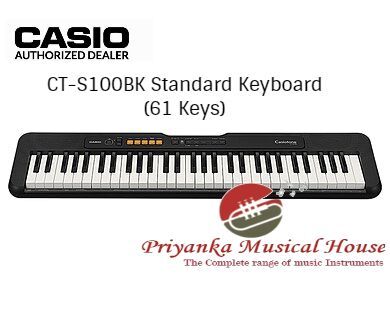 Keyboard61 standard size keysMaximum Polyphony32TonesBuilt-in tones: 122 ( 11 Indian)Digital EffectsReverb: 1 to 4, offMetronomeBeats per measure: 0 to 16Tempo range: 20 to 255Song BankBuilt-in songs: 60Part off function: left-hand, right-hand, both-handAuto AccompanimentBuilt-in rhythms: 61 ( 12 Indian)Other FunctionsTranspose: ±1 octaves (-12 to +12 semitones)Tuning: A4 = 415.5 to 465.9 Hz (Initial default: 440.0 Hz)Sustain (key select)My Setup: 1Input/Output TerminalsPHONES/OUTPUT jack: Stereo mini jack (3.5mm)USB port: micro BPower Jack9.5V DCPower Supply2-Way Power6 AA-size alkaline batteries or AA-size rechargeable nickel metal hydride batteries, Continuous operation: approximately 16 hours (alkaline batteries), approximately 13 hours (rechargeable nickel metal hydride batteries)*, actual battery life may be shorter depending on battery type, performance style, or operation environment; LAD-6 AC adaptor (JEITA Standard, with unified polarity plug), 30-minute Auto Power Off (Can be disabled.) Measured values while using eneloop batteries. eneloop is a trademark of Panasonic Corporation.Speakers13cm x 6cm (oval) x 2 (Output: 2.0W + 2.0W)Power Consumption5.5 WDimensions93.0 (W) x 25.6 (D) x 7.3 (H) cmWeightApproximately 3.3kg (Excluding batteries)Included AccessoriesMusic stand, LAD-6 Adaptor Key FeaturesLearn easily with Piano Roll DisplayPiano Roll Display makes learning fun & easy. Any MIDI file is automatically displayed as FallingNotesPractice at your paceChange The Tempo & practice at your own pace. The application also allows you to change the scale of the song via transposePractice One Hand part at a timeThe Application allows you to practice one hand at a time. One can even use the finger guide to know which fingers to use for Internal Songs and transpose function to change scaleRate your performanceMusic Scoring feature allows one to assess their skills. The timing of the notes is recorded real time via MIDI and a score is generated at the end of the performance