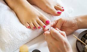 Pedicure is a simple treatment that includes foot soaking | foot scrubbing with a pumice stone or foot file, nail clipping, nail shaping, foot and calf massage, moisturizer and nail polishing. Mainly It is preferred by women.