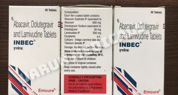 Inbec Tablet (ACAVIR 600 mg+DOLUTEGRAVIR 50 mg+LAMIVUDINE 300 mg)