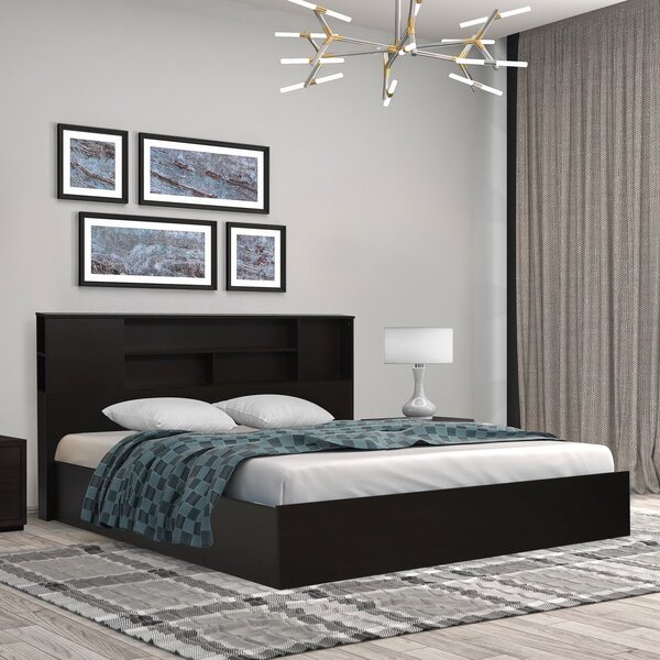 HIGHLIGHTSBed made of Particle BoardBox storage in the bed.Head Board contain storage for keeping small thingsMattress size for King bed-78’x72’IN THE BOX1 Nilkamal Mozart King Bed (Wenge) Online