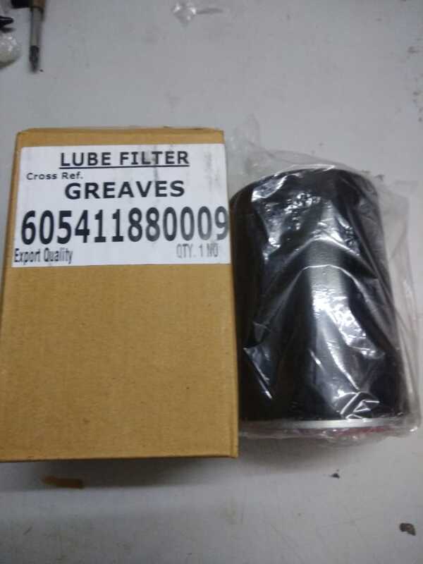 GREAVES LTD MARK II-6YDX (WATER COOLED) - LUBE OIL FILTER P/N. 605411880009