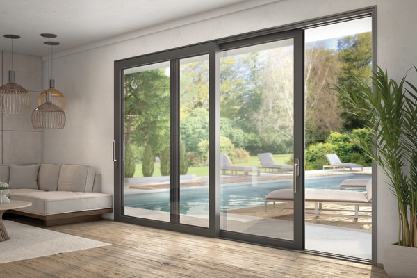 Fenesta's innovative range of thermal break aluminium doors has a door profile that ensures superior heat insulation through an extra layer of Nylon: Polyamide within the profile. These aluminium doors work with an easy gliding motion on feather touch rollers to offer complete convenience during use - a robust yet aesthetic solution if you seek weather-resistant doors.

FEATURES & BENEFITS
Large aperture sizes (up to 4m height and 350Kg sash weight)Resistance to high speed winds up to 3000 PaChild safety mechanism with dampenerHigh level of thermal sound insulation