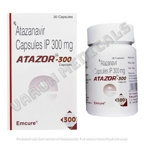 Atazor 300 Capsule is an antiviral or antiretroviral medicine. It is used in the treatment of HIV infection. It stops the virus from producing new viruses and clears up your infection.