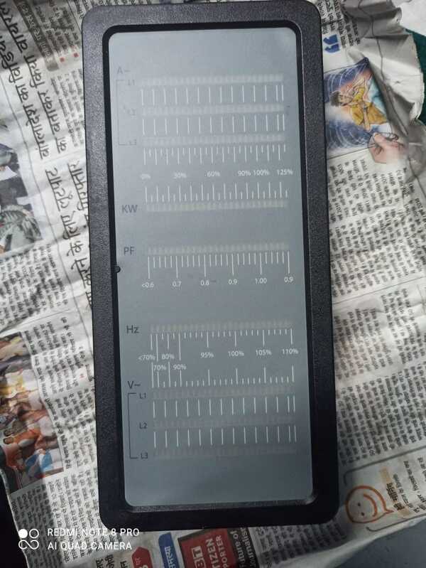 DISPLAY; OEM PART NO: 0300-6366-02, OEM: CUMMINS, EQUIP/TAG MODEL: HMI114; BAR GRAPH, F/DIESEL GENERATOR SET (POWER: 1500 KVA)