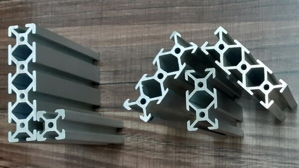 Finish: Anodized Silver Matt,Available Sizes:Sec No. 300, T Slot Aluminium Profile 20x20, Standard Length 3 & 6 mtr Sec No. 460, V Slot Aluminium Profile 20x20, Standard Length 3 & 6 mtr Sec No. 438, T Slot Aluminium Profile 20x20 Corner Radius, Standard Length 4.57 mtr Sec No. 360, T Slot Aluminium Profile 20x40, Standard Length 3 & 6 mtr Sec No. 504, V Slot Aluminium Profile 20x40, Standard Length 3 & 6 mtr Sec No. 419, T Slot Aluminium Profile 20x60, Standard Length 4.57 mtr Sec No. 500, V Slot Aluminium Profile 20x60, Standard Length 3 & 6 mtr Sec No. 403, T Slot Aluminium Profile 20x80, Standard Length 4.57 mtr