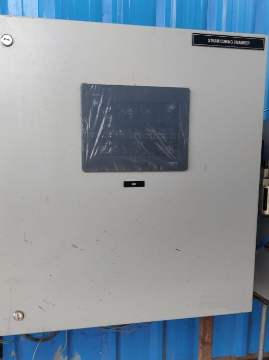 The sleeper undergoes a 12 hour steam cycle before curing controlled by this panel