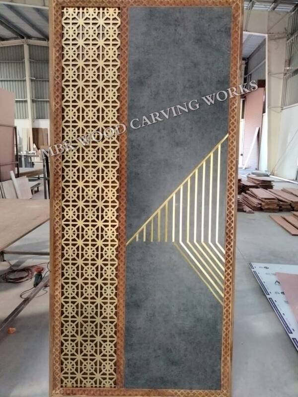 wooden design brass cnc cutting main door