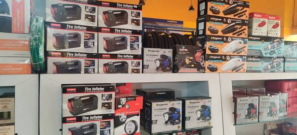 SEVERAL BRANDED HIGH QUALITY CAR TYRE AIR COMPRESSORS AVAILABLE.