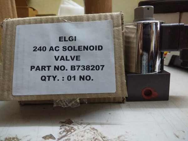ELGI SCREW COMPRESSOR MODEL: E55 -  ELGI 240 AC SOLENOID VALVE P/N B738207