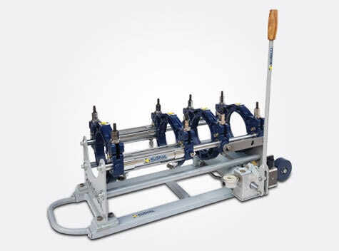 Application & Features :Suitable for butt fusion welding of plastic pipes and fittings made of PE, PP, and PVDF in construction site or workshop.Consists of basic frame, heating plate, planning tool, and support (for planning tool & heating plate) and hydraulic unit.Removable PTFE coated heating plate with inbuilt Digital temperature control system with countdown timers for heating T 1, T2 & cooling phase T5.Electric facer cutter with double cutting blades.Low starting pressure ensures reliable welding quality of small pipes.Use of high quality pressure casting allow's low weight without compromising strength and performance, while providing extra strength when welding not perfectly round pipe.Hand pump hydraulic unit easy to use without powerEasy to read high accurate pressure gauge meter.Model	                        HP160	        HP200	   HP250	      HP315Welding range (mm)	50.63.75.90.110.25.140.160	63.75.90.110.125.140.160.180.200	90.110.125.140.160.180.200.225.250	90.110.125.140.160.180.200.225.250.280.315Heating Plate Max. Temp	270 Oc	270 Oc	270 Oc	270 OcTemp. Deviation in surface <+-5 oc	<+-5 oc	<+-5 oc	<+-5 ocWorking voltage	                 220V 50Hz	220V 50Hz	220V 50Hz	220V 50HzHeating Plate Power	         1.0 KW	1.3 KW	1.6 KW	2.5 KWFacer Power	                         1.0 KW	1.0 KW	1.1 KW	1.1 KWNet Weight Machine & Heater Support	65 KGS	72 KGS	94 KGS	145 KGS