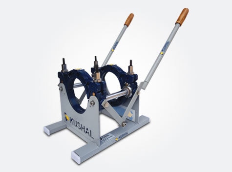 Application & Features :Suitable for butt fusion welding of plastic pipes and fittings made of PE, PR and PVDF in construction site or workshop.Consists of basic frame, heating plate, and support for heating plate.Removable PTFE coated heating plate with inbuilt Thermostat temperature control system.Electric facer cutter with double cutting edge blades optional.It is made of lightweight and high strength material; simple structure and easy to operate.Use of high quality pressure casting allows low weight without compromising strength and performance, while providing extra strength when welding not perfectly round pip