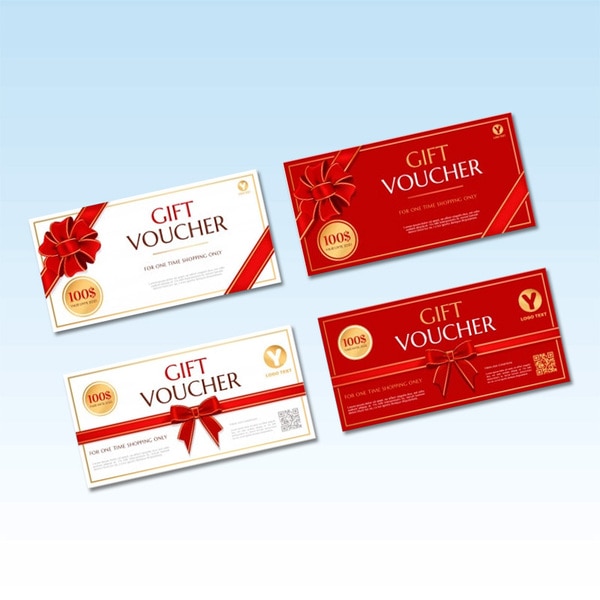 Everyone loves receiving a special gift that is carefully chosen to suit their taste and need, this is exactly what a personalised gift voucher does. Gift vouchers enable people to get a gift of their choice. It requires a little effort from you but will reward your customers in a big way, motivating them to be life-long patrons of your business. It is an effective marketing tactic that connects you with your current purchasers and approaches potential clients quite efficiently. Impress your clients with personalised gift card designs. You can choose a design from a wide range of online gift vouchers available at our storefront. You can also upload your design or get one made exclusively for your business by our in-house design team. Custom printed gift vouchers will add a lot of value to your marketing activities. Whether it is for a festive celebration or as a randomly thought gift, gift vouchers always work for you. You can also get personalised gift vouchers made online and make a lasting impression on your clients and reach consumers that you typically would not reach. Place your order now and become the first preference of your clients.