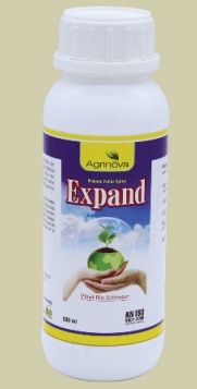 EXPANDComposition : Amino acid mixture 6%, cytokinine, Folic Acid & Balance Chelated Nutrient intraces.Proportion : 15 to 20ml/pumpCompatibility : Can be mixed with all type of insecticides and fungicides.Sprinkle Time : First sprinkle after 20-25 days of cropped crop, thereafter sprinkle each remainingat the spacing of 15-20 days.Advantage : Expand is organic foliar spray.· Expand acts as soil conditioner as well as plant conditioner application of thesmall quantity of the expand enough for the most beneficial result.Crop : It can be used in vegetables; Cotton, Horticulture Flowers, Cumin Seed, fennelseeds as well as groundnut can be used in every crop.Packing : 50 ml, 100ml, 250ml, 500ml, 1ltr.