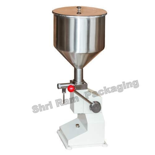 Description:A03 type manual paste and liquid filler adopt piston structure, it can fill paste and liquid quantified from 5-50ml. The filler can fill liquid medicine , fluid food, lubricating oil, shampoo, cosmetic and so on.It used widely in the field of pharmaceutical, cosmetic, food, pesticide and special field. It can also fill into tube sealed.It is ideal paste and liquid filling machine.Feature:1.This machine structure is simple and reasonable, manual easy operation, without any energy.2.Equipped with filling quantity adjusting device knob, quantitative filling, quantitative filling and filling speed all can manually control.3.The manual filling machine is configuration is compact, acts agility and easy to use, all the parts which dip in the material are made of stainless steel and polytetrafluorethylene.4.It is specially designed by our factory for medium or small size enterprises ,laboratory, hospital or beauty parlor in daily use chemical section.