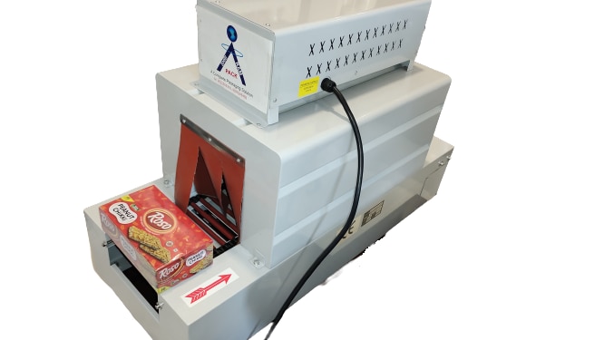 Mini heat shrink tunnel machine 8 x 8 | Shrink wrapping machineShrink Tunnels adopt variable speed conveyor fitted with straight geared conveyor motor, high-speed Blower motor These machines come in Roller Conveyor and Teflon Net Conveyor as well. These Shrink Tunnels generally are manufactured in 3 phase motor and mini tunnels are used in single phase These Shrink Tunnels can be used on PVC, Polyolefin and PP Shrink Films.We are manufacturer of customized shrink tunnel used for pvc shrink and ld shrink