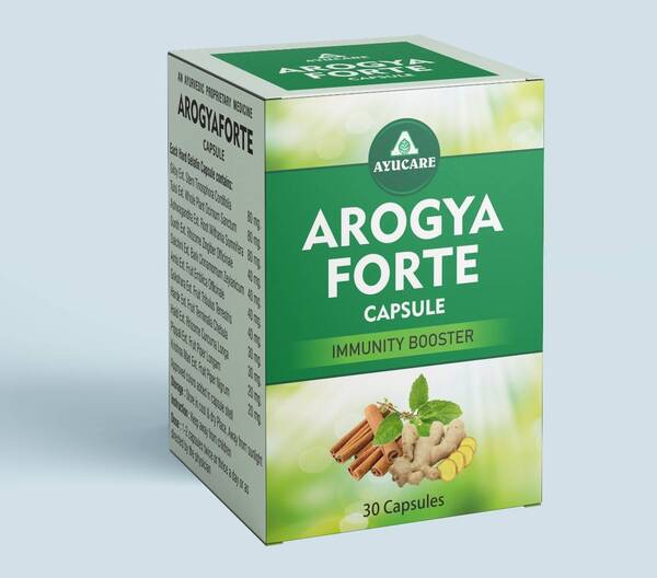 Arogya Forte CapsuleImmunity Booster CapsuleContains: Extract of Giloy, Tulsi, Ashwagandha, Sunthi etc.
