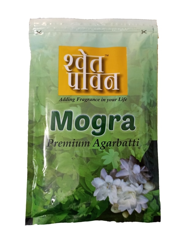 Mogra fragrance premium agarbatti in zipper pack 130 gm