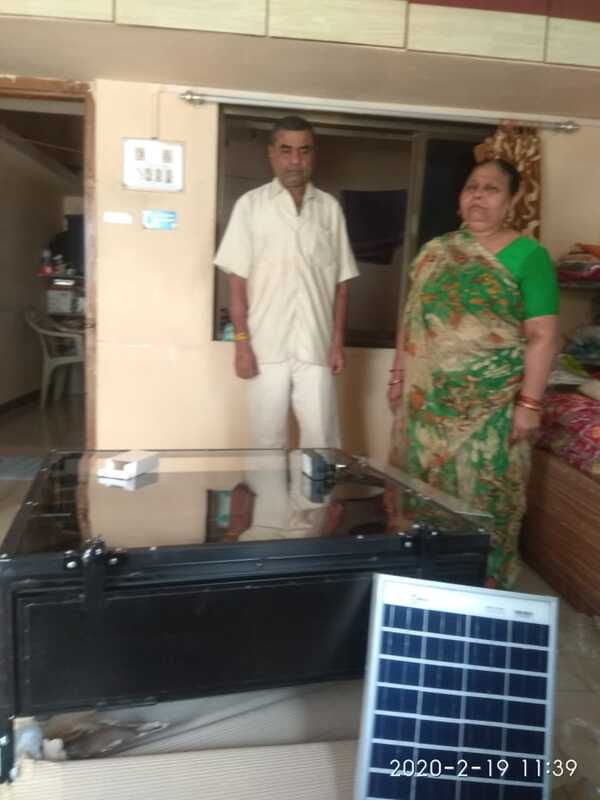 3ft X 3ft inclined structure SS 304 fabricated sheet metal andcoated black with food gradepowder coating with 4 nosALLUMINIUM PERFORATED tray Size 16” x 32” with foodgrade black coated as shown in pic. Capacity per tray 3 to 4 kg, . With 1ft height leg and castor wheel FOR EASY MOVEMENT.2 nos of fan (4 ”) and solar panel (10 WATT) with proper fancontrol switch and fan regulation circuit , for moistureremoval, Top Cover UV filter solid Poly Carbonate SheetUnbreakable . Proper dust proof insect proof and waterproofconstruction for hygiene drying of all types of farm produce