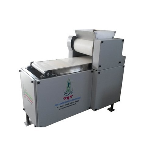 This machine is a very efficient Dough to sheet converter for samosa, Appalam , chapathi, Thaada Murukku and Panipoori etc.,