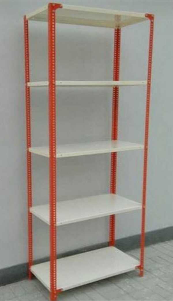Murphy Slotted Angle Rack is being used for storage to keep multiple goods ie. Files, Grocery Cartoons, Hardware material, Shoes Boxes etc.