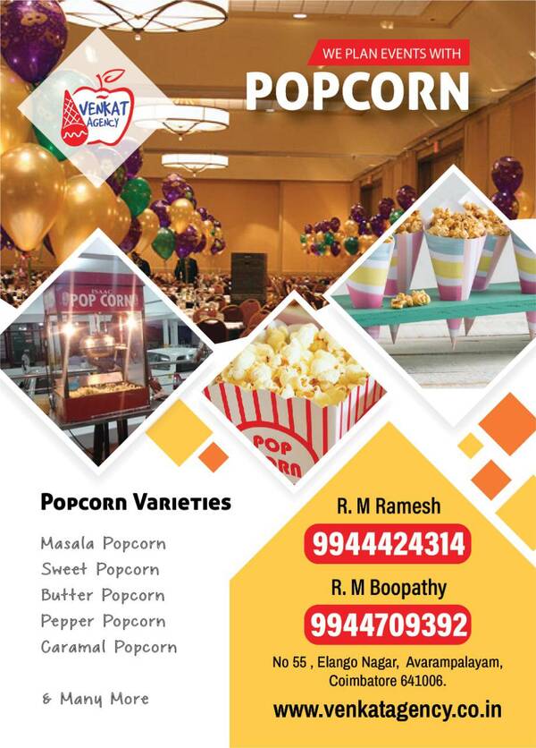 POPCORN : SWEET POPCORN BUTTER POPCORN PEPPER POPCORN