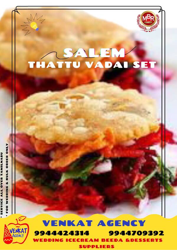 Salem thattu vadai set for wedding and other special occasions