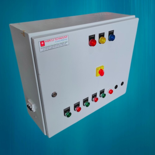 S P E C I A L  F E A T U R E S :  -  CUSTOMIZED PANEL AS PER REQUREMENT -  WITH VFD & WITHOUT VFD MODEL OPTION-  SPECIOUS DESIGN & AUTO – MANUAL OPTION-  VFD & DOL STARTER CAN BE ADDED IN FUTURE-  WITH GROUND BELT DOL STARTER OPTION-  MPCB PROTECTION WITH ON-TRIP LAMP-  3 PHASE VOLTMETER-  FLASHER-BUZZER OPTION IN EMPTY CONDITION-  WITH VFD MODEL, FLOW CHANGE MANUALLY OR  AUTO AS PER DR AUTO FEED SYSTEM INPUTB E N E F I T S :-  ONE PANEL FOR ALL TYPES OF HOPPER BOX-  FUTURE EXPANSION POSSIBLE-  LOCAL INSTALLATION – MAINTENANCE POSSIBLE
