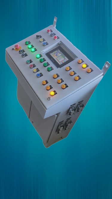 S P E C I A L F E A T U R E S : - FULLY CONFIGURABLE UNIVERSAL PROGRAM- AUTO, SEMI AUTO, MANUAL MODE- SMART DESIGN PANEL WITH PLUG & PLAY SOCKET- OPTIONAL TIME BASE OPERATION- DATA HISTORY OF BALE TIME, STOCK, WEIGHT- PRESS WORKING GRAPHICS WITH FAULT DETAILS- AVERAGE AND DETAILED SMS FACILITY- ONLINE, AUTOMATIC & MANUAL WEIGHING- BALE LABEL PRINTING- LOCAL & REMOTE BALES REPORT PRINTING- USB BACK UP OF BALES REPORT- WITH BAGGING FACILITY OPTION- REDUNDANCY OF EACH CRUCIAL PANEL PARTS- FREE ANDROID MOBILE SOFTWARE- SMART GINNING FACTORY COMPATIBLEB E N E F I T S :- ONE PANEL FOR ALL TYPES PRESS SYSTEM- LESS CONTROLS & WIRES – MORE RELIABLE- VERY EASY, FAST & RELIABLE INSTALLATION- VERY EASY TO OPERATE & FAULT FINDING- NO SKILL OPERATOR REQUIRED- DATA ANALYSIS OF PRESS PERFORMANCE - SUITABLE FOR 24 HOURS RUNNING PLANT- NO BREAK DOWN BY FAULTY/DAMAGED PARTS - REMOTE/ INDIRECT SUPERVISION POSSIBLE- ONLINE SERVICE SUPPORT AVAILABLE- LOCAL INSTALLATION – MAINTENANCE POSSIBLE