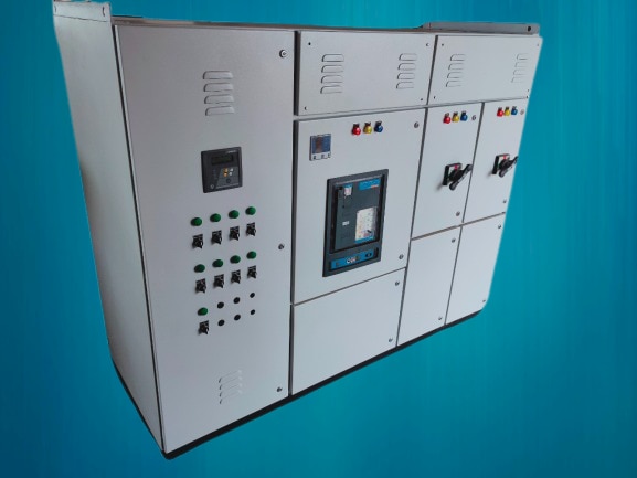 S P E C I A L  F E A T U R E S :  -  MAIN INCOMER : DRAW OUT ACB-  UNDER VOLTAGE, OVER VOLTAGE PROTECTION-  SEPARATE MCCB FOR GIN HOUSE & OIL MILL-  SEPARATE MCB FOR OFFICE & LABOR QUARTER-  12 STAGE APFC CONTROLLER-  SPACIOUS DESIGN FOR POWER CABLE ENTRY-  SUPER HEAVY DUTY CAPACITOR-  PROPER VENTILATION-  HEAVY DUTY POWDER COATED PANELB E N E F I T S :-  VERY EASY POWER CABLE CONNECTION-  FULL CURRENT CAPACITY BUS BAR-  ROBUST DESIGN FOR REDUCING HEAT-  BEST WORKMANSHIP FOR LONG LIFE-  LOCAL INSTALLATION – MAINTENANCE POSSIBLE