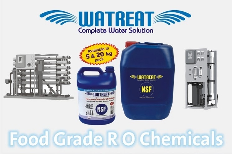 WATREAT –RD300 is a effecient Antiscalent / Antifoulant control agent for reverse osmosis systems. Latest Polymershave been incorporated in the formulation which prevent deposits and protects system. WATREAT RD 300 is highlyeffective for salts like CaCO3, CaSO4, BaSO4, SrSO4 CaF2. It also effectively disperse soluble and insoluble Iron &Silica. The dispersing action of WATREAT-RD300 helps to keeps the system free from chemical fouling. WATREATRD300 is very effective and suitable for potable water systems.FeaturesAntiscalant /Antifoulant for RO systemReady to use liquidEasy to use & safe to handle 