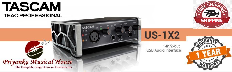 FEATURES2-in/2-out USB audio interfaceSupports up to 24-bit/192 kHz audio formatsImproved TASCAM driver with selectable buffer size from 4 samples provides low-latency and stability (Windows: TASCAM native driver)1 XLR input equipped with Ultra-HDDA mic preamp and +48V phantom power1 TRS line/inst. inputRCA line L/R inputsRCA line L/R outputs1 headphone outputUSB Type-C connection (USB Type-A to Type-C cable included)Powered by USB bus powerZero-latency direct monitoringCompatible with iPad and other iOS devices