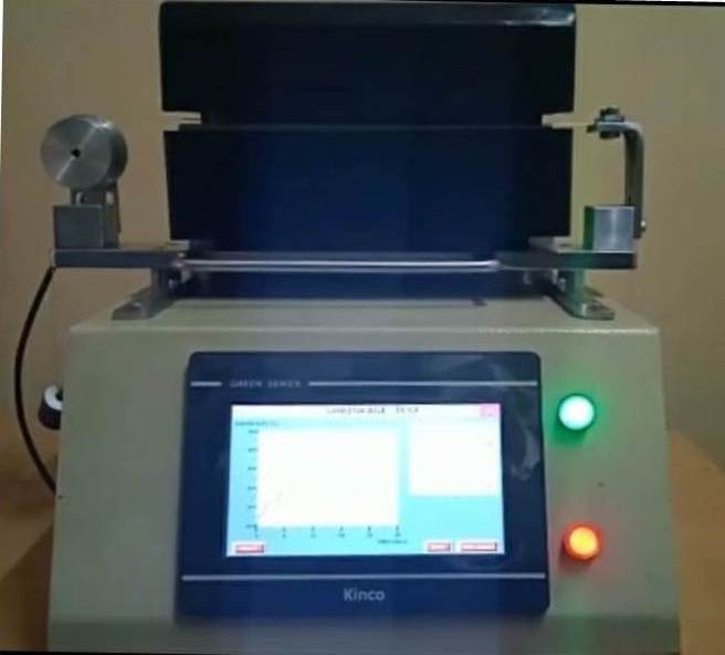 FST/Force Shrinkage Tester measures the Shrinkage % and Shrinkage Force on the industrial yarn simultaneously. The system is a closed unit, which maintains a controlled atmosphere as the test is progressing.The system uses a high temperature heater to measure in Shrinkage % and Shrinkage Force. The heaters can be programmed up to 350˚C to run tests independently as per PID logic. (Optional customized High Temp Heaters up to 450˚C)The standard load cell is of 1000gms & customer can define the force in cN depending on the yarn type to be tested (Force attachment is Optional).Features• Automated testing system for measurement of Shrinkage % and Shrinkage Force of the yarn• Enclosed system that maintains a draft-free environment during test• Dual, non-contact heaters programmable to run tests under constant temperature control from ambient to 350˚C (Optional customized up to 450˚C)• Standard load cell available to meet the required force measurement application(Optional)• Light duty or heavy duty clamp designs available to provide non-slip grip for different yarn types from elastomeric yarns to tire cords• Friction free pulley to measure the Shrinkage % with ± 0.1% precision• Touch Screen control, easy-to-use software features• USB Port is there for Printing Test Report & Graph PrintingSpecifications• Testing temperature : From 45 °C to 350 °C• Temperature distribution : Constant of ± 1 °C in at least 90 % of the heater length• Testing Time : 0-500.0 Minute (Customize),• Shrinkage length : From 0% to 500% (Customize), Accuracy: ± 0.1%• Shrinkage force : From 1 to 1000 cN (Customize), Accuracy: < 0.2% • Pretensioning : 0 to 500 cN (Depend on Test samples))• Force Resolution : 1.0 cN (=0.01N). • Temperature Resolution : 0.1°C• Shrinkage Resolution : 0.1%Standards : • ASTM D4974, • ASTM D5591 • EN 13844Power : 90-240 V / 50-60 Hz, 600 W Weight : 45 Kg Dimensions : 500 x 480 x 320 mm(LxWxH)
