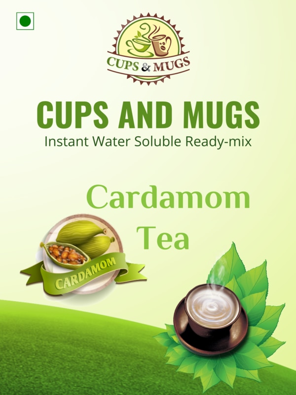 Cardamom is the most commonly used flavour in the Tea. Cups and Mugs Cardamom Tea Premix made from pure cardamom is perfect hot beverage for Tea Lovers being very simple yet classy.