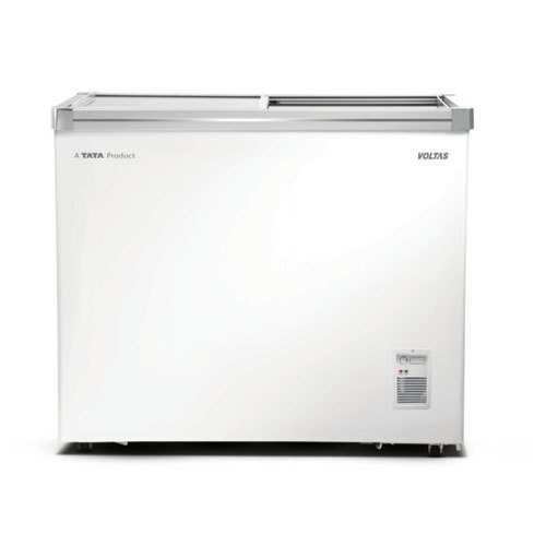 Voltas 120 liter sliding glass top freezer