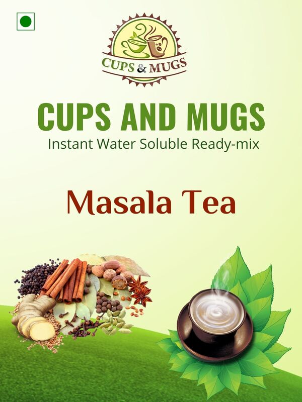 Indian Masala Tea is most popular flavoured tea worldwide. Cups and Mugs Masala Tea Premix is made with a balanced Indian masala with milk not too spicy and not so harsh,yet