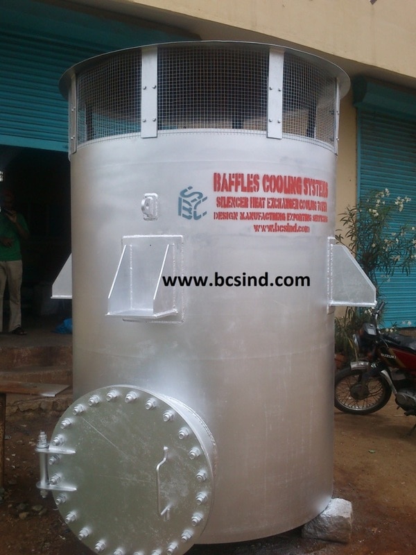Natural Gas vent silencers are the noise control device used during the venting of natural gas. BCS , Natural gas vent silencers are best in material quality and performance. The natural gas vent silencer process when gas enters the silencer through a diffuser and passes through the annular space between the acoustic packing where the sound energy is absorbed and escape through the vent to atmosphere. Natural gas silencers control blow down noise through a reactive- absorptive process, which provide good attenuation across all octave frequency bands. Baffles Cooling Systems, is one the prominent company in designed and manufacturing all type of industrial silencers based on the application with best in quality and excellent finishing.