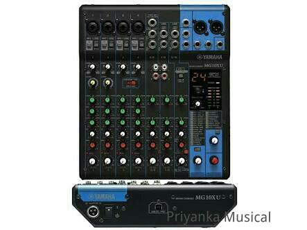 YAMAHA MG10XU 10-CHANNEL MIXERFEATURES:10-Channel Mixing ConsoleMax. 4 Mic / 10 Line Inputs (4 mono + 3 stereo)1 Stereo Bus1 AUX (incl. FX)“D-PRE” mic preamps with an inverted Darlington circuit1-Knob compressorsHigh-grade effects: SPX with 24 programs24-bit / 192kHz 2in / 2out USB Audio functionsWorks with the iPad (2 or later) through the Apple iPad Camera Connection Kit / Lightning to USB Camera AdapterIncludes Cubase AI DAW software download versionPAD switch on mono inputs+48V phantom powerXLR balanced outputsMetal chassisDimensions(W×H×D): 244 mm x 71 mm x 294 mm (9.6