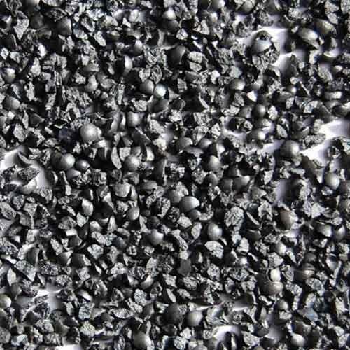 STEEL GRIT CHARACTERIZES GRAINS WITH A PREDOMINANTLY ANGULAR SHAPE. THESE GRAINS ARE OBTAINED BY CRUSHING STEEL SHOT, THEREFORE THEY EXHIBIT SHARP EDGES AND BROKEN SECTIONS. HARDER THAN STEEL SHOT, IT IS ALSO AVAILABLE IN DIFFERENT SIZES AND HARDNESSES.STEEL GRIT IS MOST FREQUENTLY USED IN A PROCESS CALLED ABRASIVE BLASTING, IN WHICH A SUBSTANCE IS PROJECTED AT HIGH VELOCITIES TOWARDS A BASE MATERIAL IN ORDER TO REMOVE MATERIAL FROM THE BASE MATERIAL OR TO PREPARE THE SURFACE FOR FURTHER WORK. THIS IS OFTEN DONE TO REMOVE ANY UNWANTED CONTAMINANTS OR OXIDE LAYERS PRIOR TO COATING A BASE MATERIAL TO IMPROVE THE COATINGS.STEEL GRIT IS AN ABRASIVE MATERIAL THAT IS USED TO ABRADE SURFACES IN A PROCESS KNOWN AS ABRASIVE BLASTING. STEEL GRIT IS JAGGED IN SHAPE, WHICH ALLOWS IT TO ABRADE MATERIALS EXTREMELY WELL. STEEL GRIT COMES IN MANY DIFFERENT CHEMICAL FORMS AND SIZES AND IS MADE BY CRUSHING STEEL SHOT.STEEL GRITS STEEL GRIT / CAST-STEEL, GRIT, IS A METALLIC BLAST- CLEANING ABRASIVE, THE MANU- FACTURE OF WHICH TAKES PLACE FOLLOWING THE MOST STRINGENT CRITERIA AND CONTROLS.USESSTEEL GRIT /CAST-STEEL, GRIT, IS USED IN COMPRESSED- AIR PLANTS, AMONG OTHER THINGS FOR DESCALING, DERUSTING, DEBURRING AND ROUGHENING OF SURFACES PRIOR TO SUBSEQUENT COATING/PAINTING.SIZES STEEL GRIT / CAST-STEEL, GRIT, IS PRODUCED BY MECHANICAL CRUSHING OF STEEL SHOT PARTICLES OF DIFFERENT SIZE TO SHARP-EDGED PARTICLES WITH PRECISELY DEFINED PARTICLE SIZE:-G 12 = 1,40 MM TO 2,36 MM / NOMINAL SIZE 1,70 MMG 14 = 1,18 MM TO 2,00 MM / NOMINAL SIZE 1,40 MMG 16 = 1,00 MM TO 1,70 MM / NOMINAL SIZE 1,20 MMG 18 = 0,71 MM TO 1,40 MM / NOMINAL SIZE 1,00 MMG 25 = 0,42 MM TO 1,18 MM / NOMINAL SIZE 0,70 MMG 40 = 0,30 MM TO 1,00 MM / NOMINAL SIZE 0,40 MMG 50 = 0,18 MM TO 0,71 MM / NOMINAL SIZE 0,30 MM