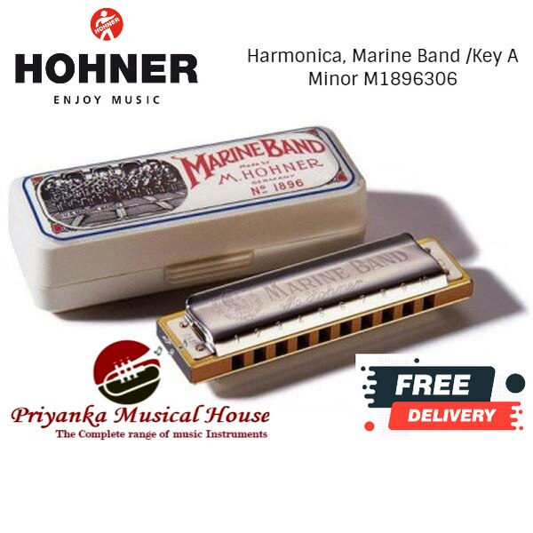 Hohner, Harmonica, Marine Band /Key A Minor M1896306
