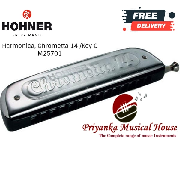 Hohner, Harmonica, Chrometta 14 /Key C M25701