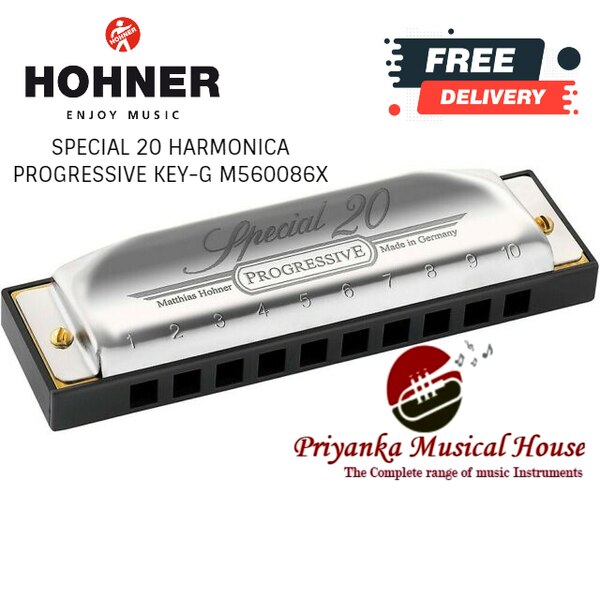 A unique, beautifully mellow sound, based on a revolutionary concept: the Special 20 was the first diatonic harmonica in the world with reed plates recessed into the comb, creating a projecting plastic mouthpiece. This makes it more comfortable to play, and the most copied harmonica design worldwide. Its distinctive sound is perfect for everything from Folk and Country to Rock and Pop.The Special 20 offers everything a professional harpist needs, but it’s also the ideal instrument thanks to its smooth playability and comparatively affordable price. If you’re not just looking for a companion for the first few steps, but one to take you all the way, the Special 20 is your best possible bet.Recessed reed platesThe reed plates are recessed for a more comfortable mouthpieceDurable plastic combReliable performance under all climate conditions thanks to resilient plastic combSpecial cover platesThe cover plates have a small back opening to highlight the warm sound.FEATURESReed plates (material, thickness): brass, 0.9 mmReed plates (surface): brass Reeds (number, material): 20, brassComb (material, color): ABS, blackComb (finish): ABSMouthpiece (surface): ABSCover plates: stainless steelKeys: GType: diatonicNumber of holes: 10Length: 10.2 cm / 4.0