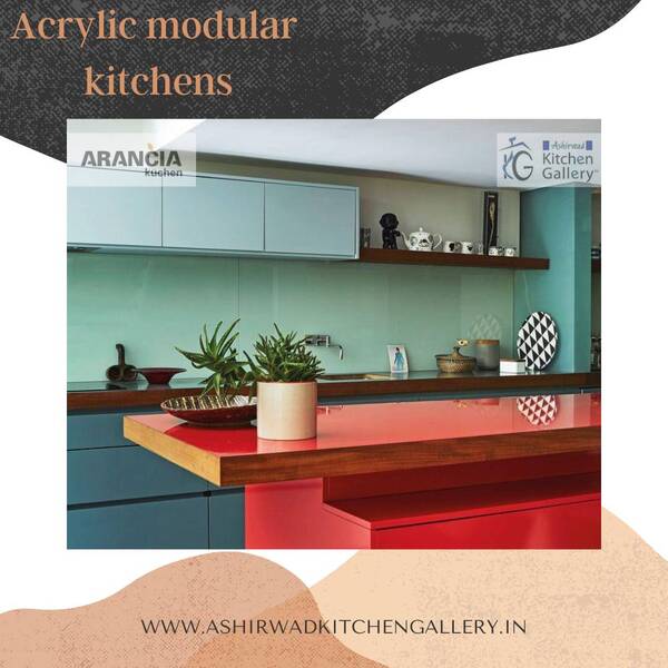 Acrylic modular kitchens are available in various finishes like Matt, glossy, leather, stone and novateur finish.