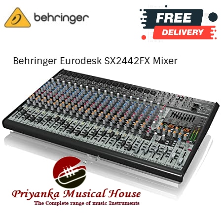 Ultra-Low Noise Design 24-Input 4-Bus Studio/Live Mixer with XENYX Mic Preamplifiers, British EQs and Dual Multi-FX Processor